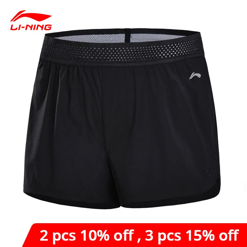 Женские шорты для бега Li Ning удобные дышащие спортивные с подкладкой фитнеса AKSN012