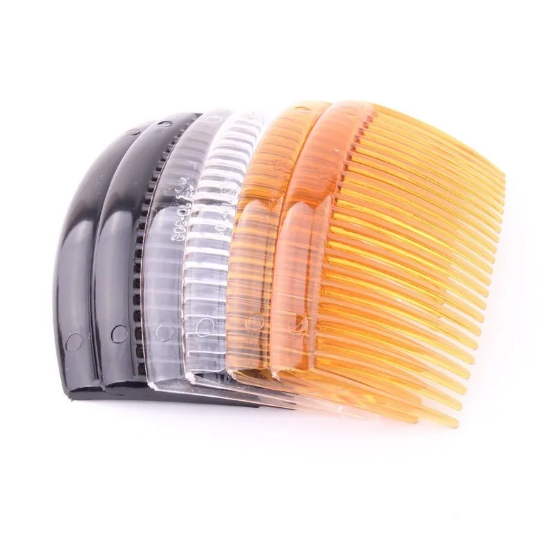 Basic Plastic Hair Combs Transparent Brown Solid Hair Brush Diy Hair Accessories for Wedding Headdress Hair Clips 2020 Hot Sale