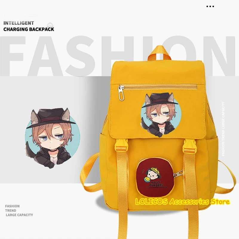 

Bungou Stray Dogs Dazai Osamu Backpack High Capacity Nylon Shoulders bag Fashion Student Schoolbag Knapsack Cosplay Handbag Gift