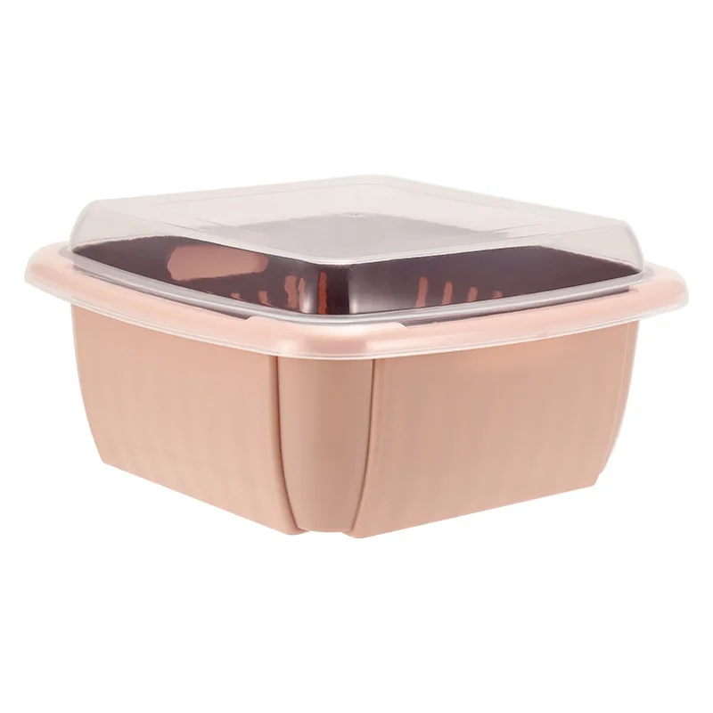 ZOTOBON Double-layer Drain Basket Separation Storage Basket PP Wash Fruit Basket Kitchen Accessories Strainer Storage Basket M94