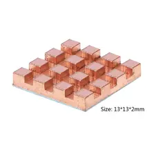 1pc Nieuwe Koperen Koellichaam Terug Heatsink Cooler voor VGA GPU DDR DDR2 DDR3 Ram-geheugen IC Chipset MOS cooling 13x13x2MM(China)