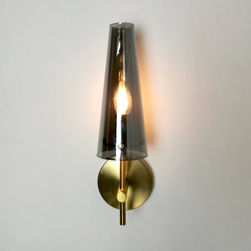 Европейский стиль E14 Настенные светильники стеклянный прикроватный абажур бра светильник Настенный светильник светильники