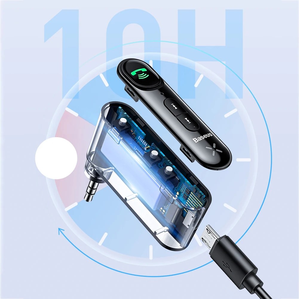 Handsfree автомобильный аудио Универсальный AUX стерео Беспроводные аксессуары Bluetooth приемник адаптер мини портативный Перезаряжаемый микрофон вызов