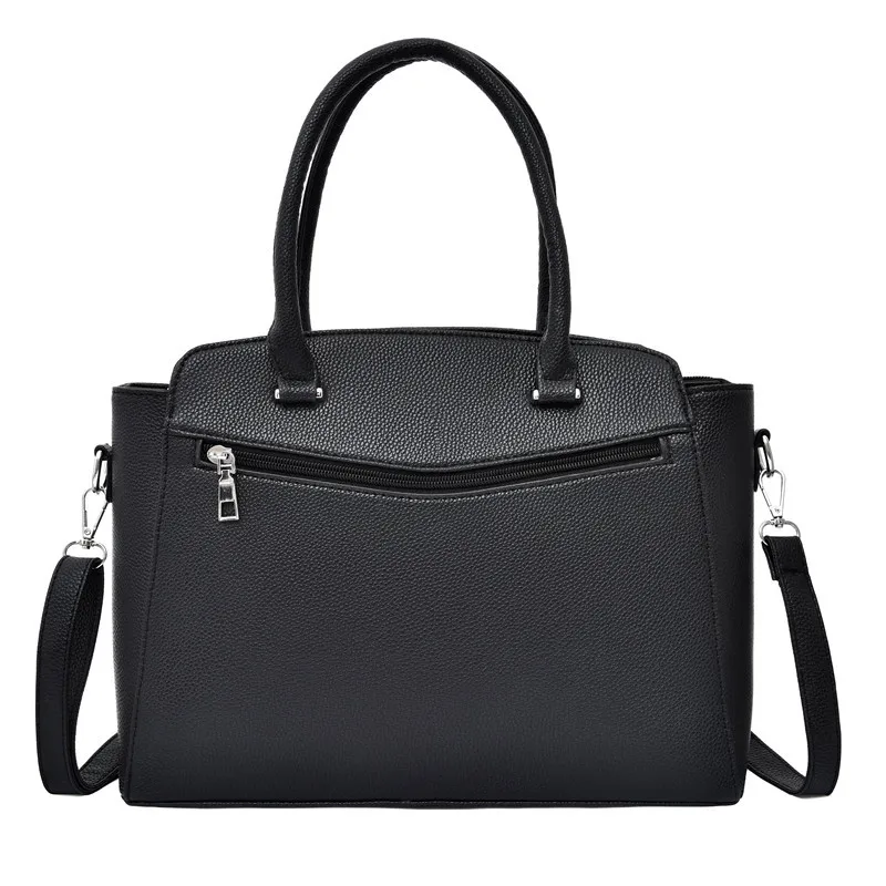 

Short Handle Women Handbag Quality Solid Leather Brand Designer Female Shoulder Bags Ladies Top-Handle Trapeze Bags Bolsos Mujer