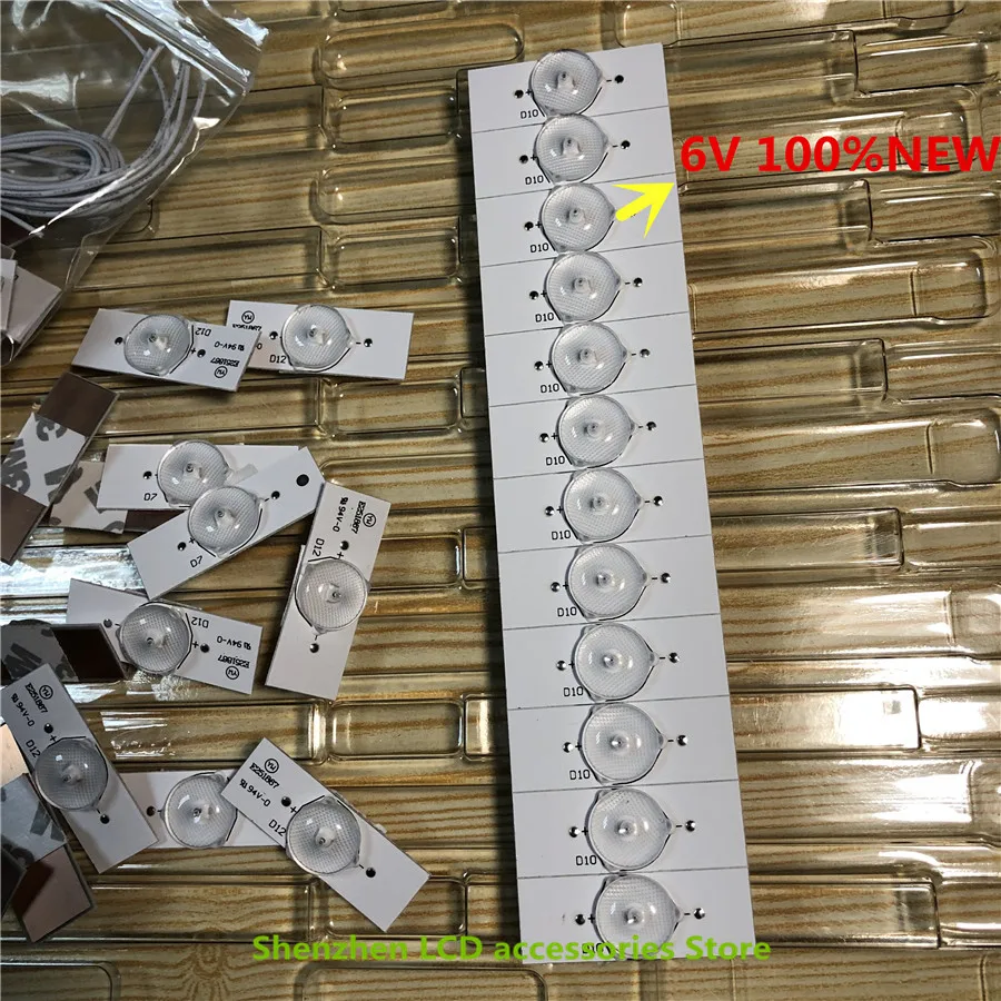 200Pieces/lot 6V Highlight and good quality SMD Lamp Beads with Optical Lens Fliter for 32-65 inch LED TV Repair - Цена: 3 529,24 руб. / lot