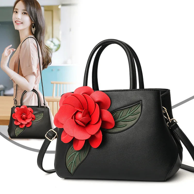 

2019 new JIULIN high-quality one-shoulder peacock flower three-dimensional crossbody bag women handbag