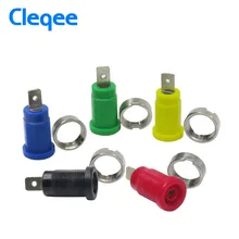 

New Cleqee P3007 2Pcs/set 4mm Nickel Plated Binding Post Banana Jack Socket Plug Electronic Repair Tool Multimeter Accessories