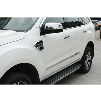 

stainless steel side door trim cover car accessories side body moulding for ford everest endeavour 2015-2019