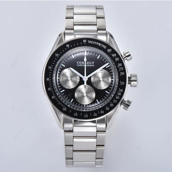 

Quartz Watch Men 40mm Sport 24 Hours Multifunction Watches Top Brand Luxury Full Steel Full Chronograph Relogio Masculino