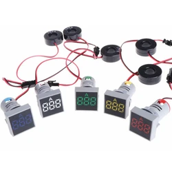 Ac 50 500v 0 100a quadrado led digital voltímetro amperímetro 110v 220v tensão atual voltímetro carro volt amp tester detector