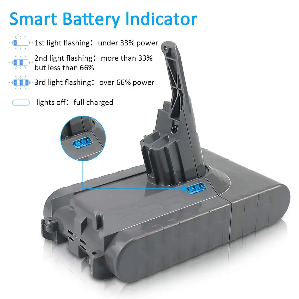 Bateria de Lítio da Substituição do Li-íon de Waitley 4.5ah para a Bateria de Dyson Aspirador Sony Baterias Compatível v7 21.6v v8 4500mah - - Image 5
