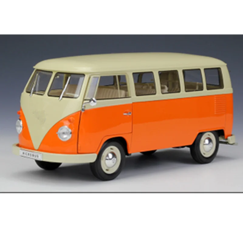 Коллекция 1:18 Масштаб 24 см T1 автобус фургон модель автомобиля литой Сплав Классический Автомобиль Моделирование автомобиля дисплей для детей и взрослых