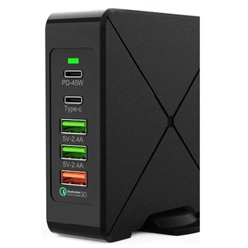 

PD75W Power Adapter Five-Port Fast Charge for a Variety of Mobile Phones,High Power Charger QC3.0 Multi-Port Travel Fast Charger