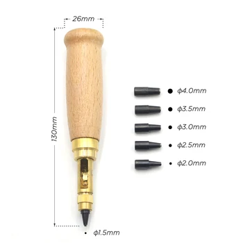 

1Set Screw Hole Punch Tool Kit with 6 bits Snap Button Puncher Grommet Rivet Setter Leather Craft DIY Tool Supplies
