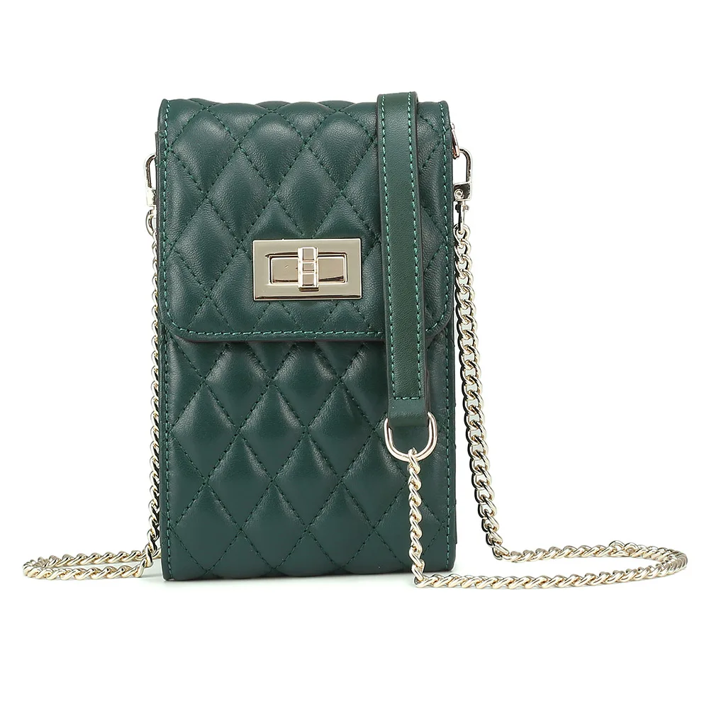 

Fashion Mini Chain Cell Phone Messenger Bags for Women Genuine Leather Lady Small Flap Bags Woman Sheepskin Crossbody Bags