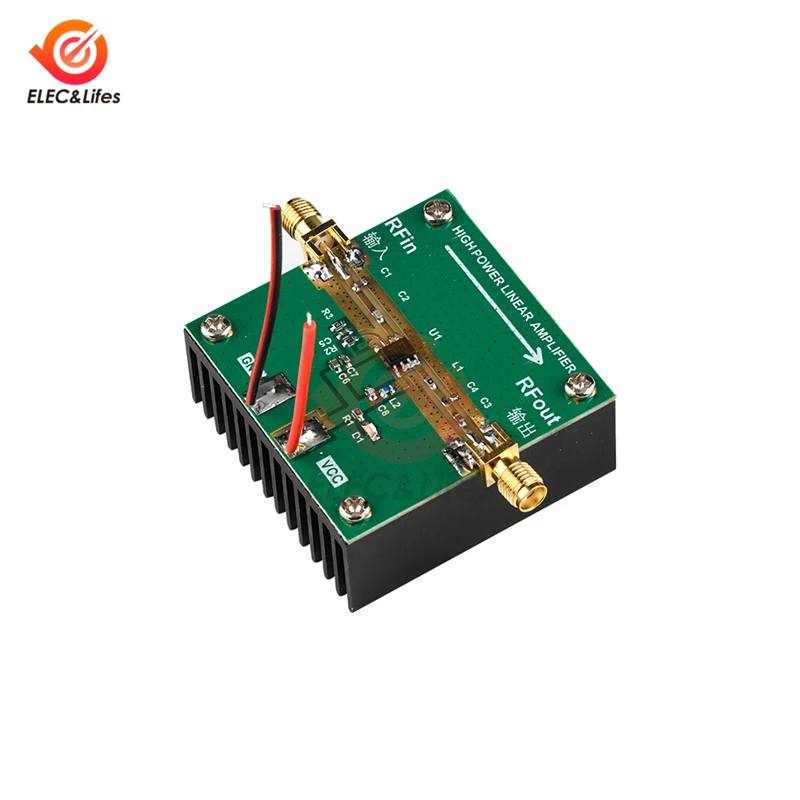 

RF2126 400MHZ-2700MHZ broadband RF Power Amplifier 2.4GHZ 1W For Bluetooth Ham Radio Amplifier With Heat Sink