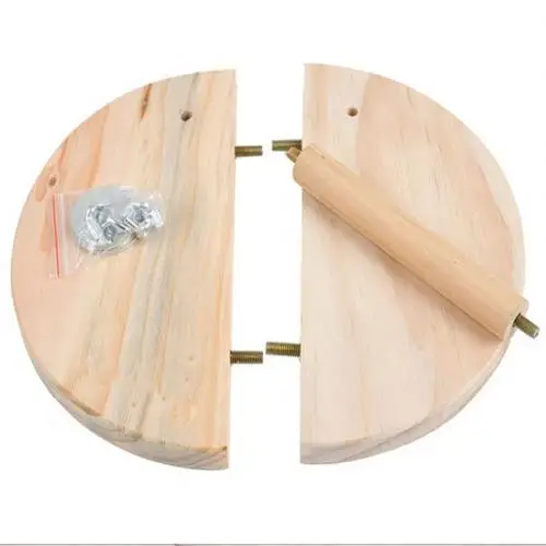 Wood Color Новое милое нетоксичное животное хомяк Шиншилла полукруг двойные многослойные деревянные платформы стенд удовлетворить маленькие животные инстинкт - Цвет: Wood Color