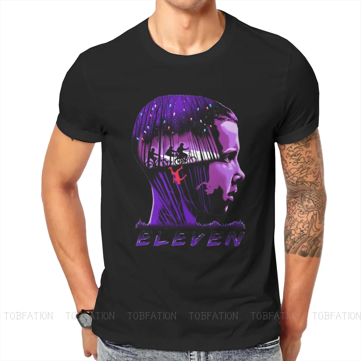 Eleven-Cool Fashion TShirts Stranger Things Joyce Byers Teleplay Men Harajuku Pure Cotton Tops T Shirt Round Neck Big Size | Мужская