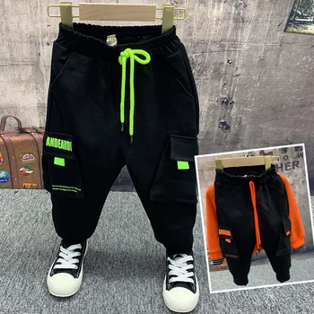 

New Toddler Boy Pants Autumn Winter Thicken Plus Velvet Trousers for Boy Casual Kids Boy Sweatpants Harem Pants 2 3 4 5 6 Years