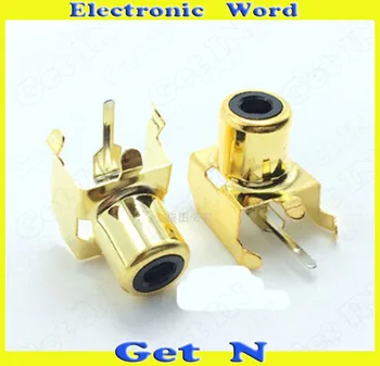 

200pcs/Pack Gold plating PCB Lotus AV Audio Video Connecctors Jacks Soldering Type RCA Female Audio Socket