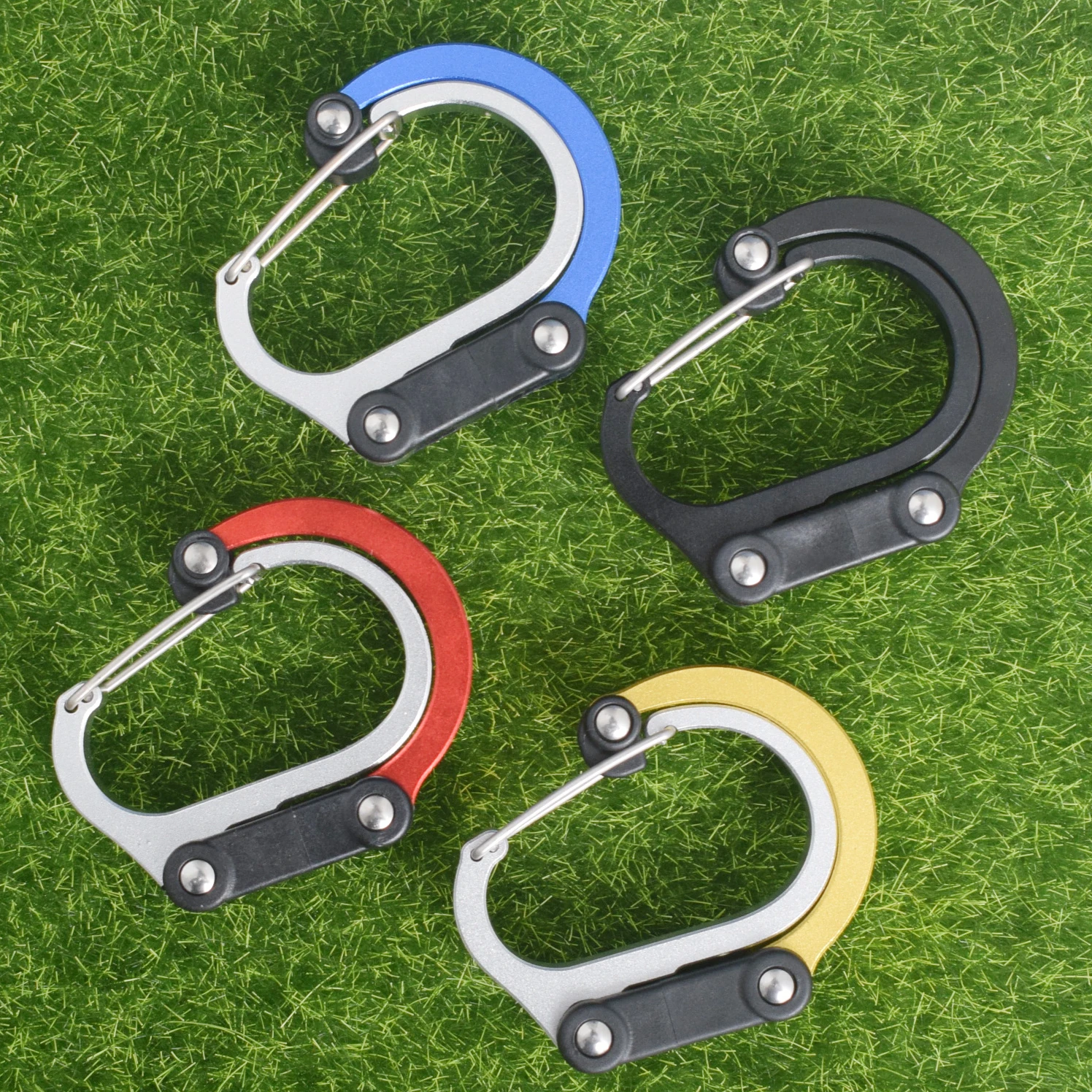 Hybrid Gear Clip - Carabiner Rotating Hook Clip Non-Locking Strong Clips for Camping Fishing Hiking Travel Backpack Out 2