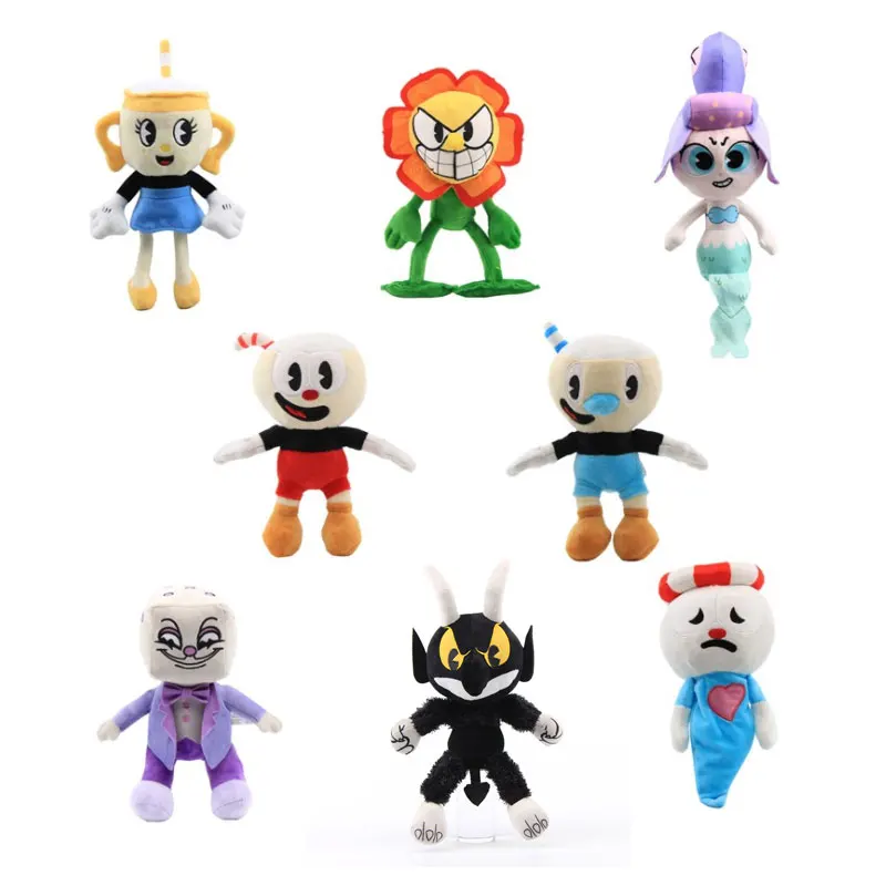 Плюшевая кукла Cuphead игрушки босс мугман король милые кости плюшевые унисекс