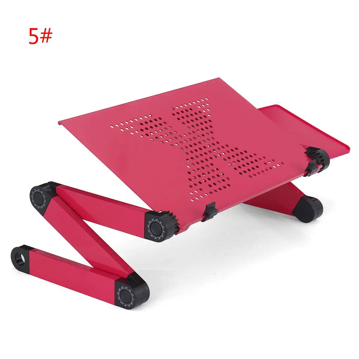 Aluminum Laptop Folding Table Computer Desk Stand for Bed 360 Degree Rotation MultiFunctional Portable Table 54*27*4.6cm 