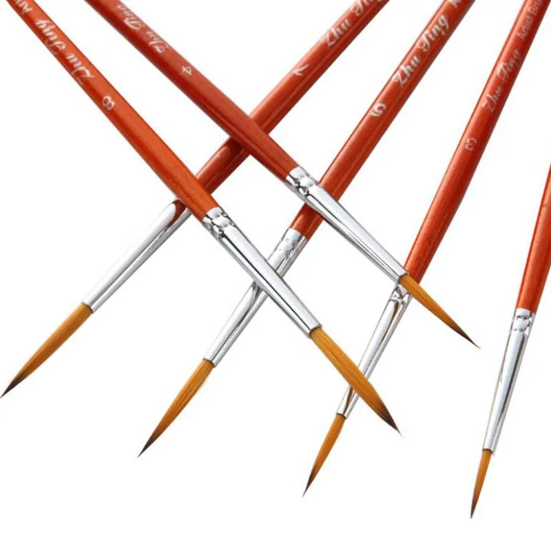 Juego de 11 Uds de bolígrafos de madera roja transparente, bolígrafo para trazos de agua, pinceles para pintura al óleo