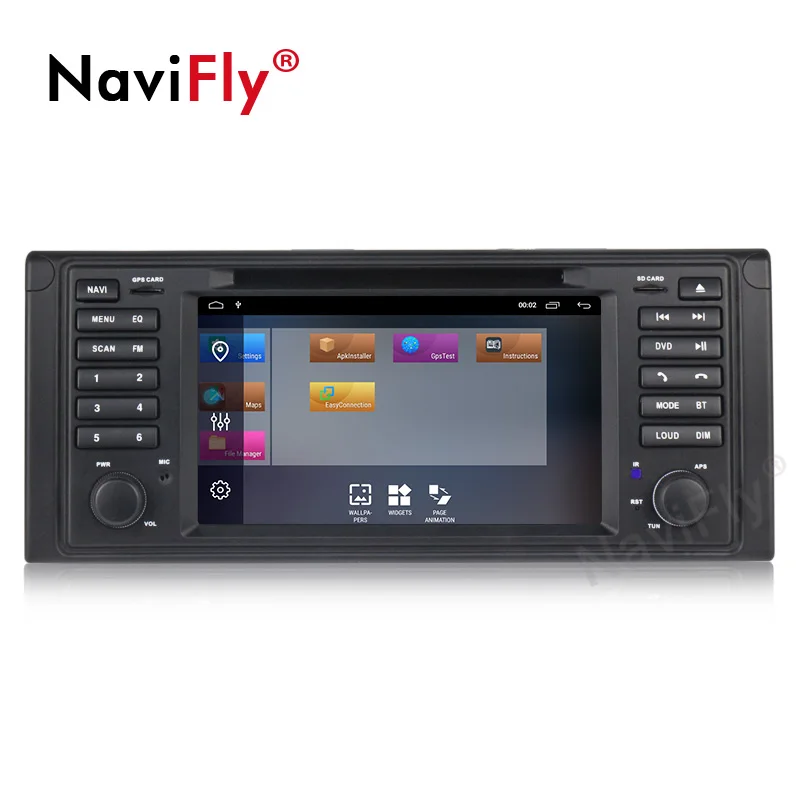 Cheap NaviFly Android 9.1 GPS multimedia player for BMW X5 E53 1999-2005 2006 E39 1995 1996 1997-2003 Car radio BT AM Quad core 2+32G 1
