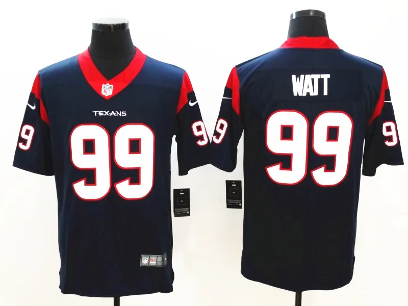 Сшитые мужчины Хьюстон Deshaun Watson JJ Watt DeAndre Hopkins Vapor Untouchable Limited Jersey - Цвет: AS PICTURE