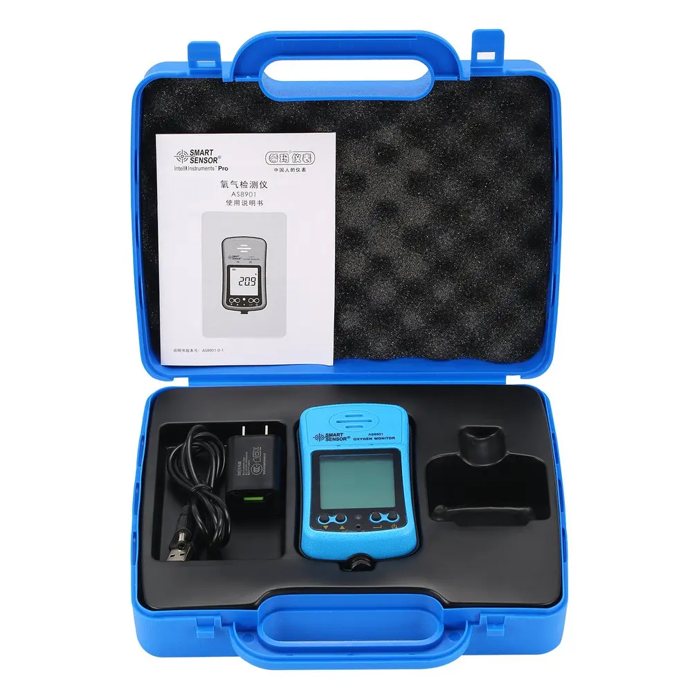

High Quality AS8901 Handheld Automotive Oxygen Meter O2 Gas Tester Monitor Detector LCD Display Sound Light Vibration Alarm