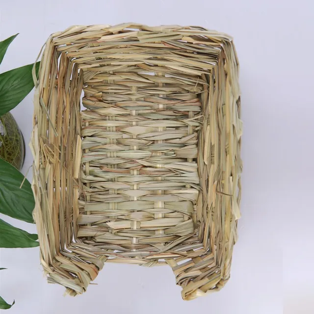 23*18*8.5cm Natural Bed and Grass Nest for Guinea Pigs Chinchillas and Rabbits Small Pets Hamster Chew Toys Mice Bed 2