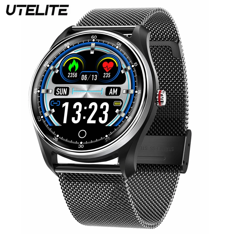 $46.54 Utelite Mx9 Smart Watch Ecg Ppg Men Electrocardiogram Display Heart Rate Blood Pressure Monitor Ip6