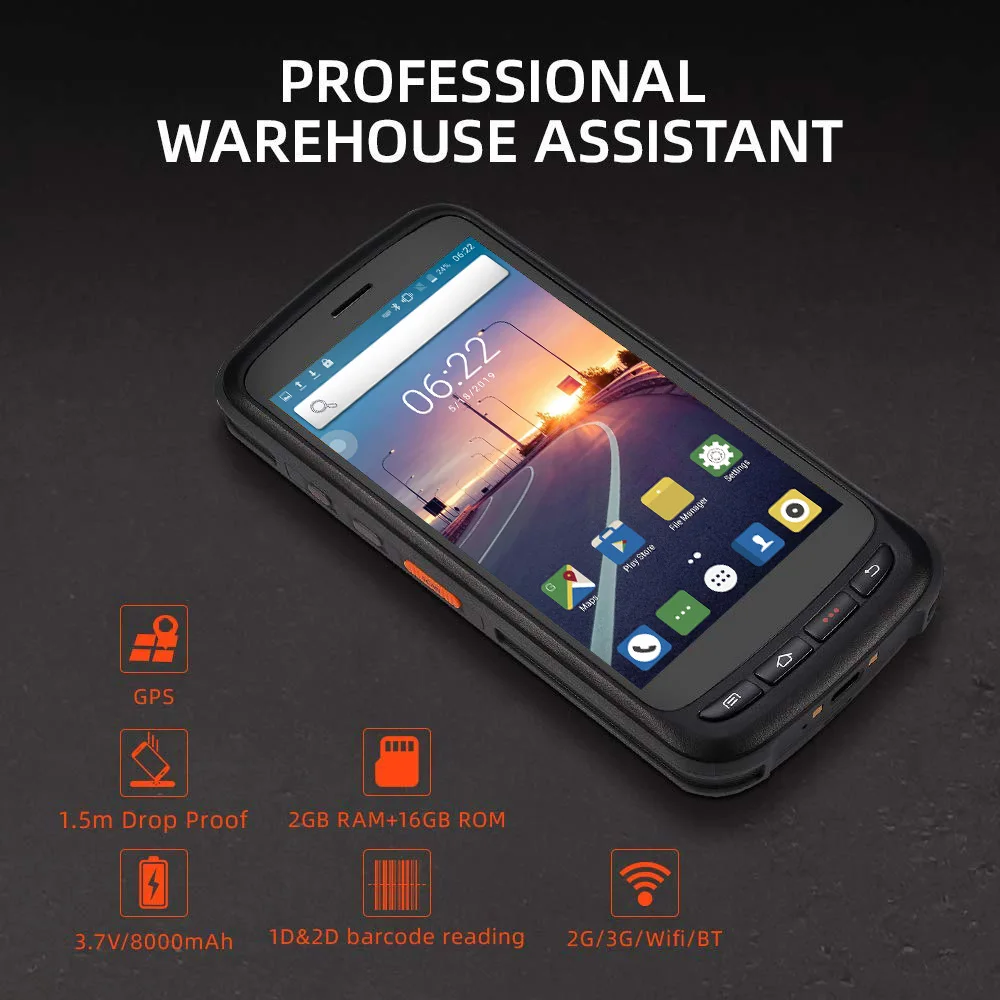 КПК ручной Android POS терминал сканер штрих-кода 2D NFC 4G WiFi считыватель штрих-кодов 8000 мАч батарея Zebra SE4710 сборщик данных