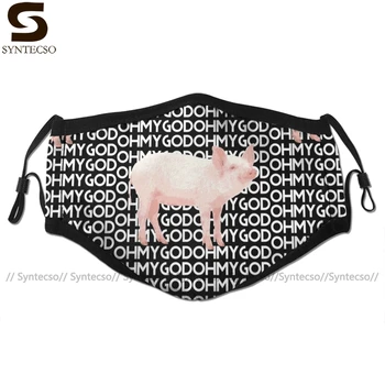 

Omg Mouth Face Mask Oh My God Pig Facial Mask Funny Fashion with 2 Filters for Adult