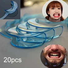 20pcs C Форма роторасширитель рот кляп стоматологические инструменты для щек Ретрактор рот Рассекатель губы ротовой роторасширитель для чистки стоматологические материалы