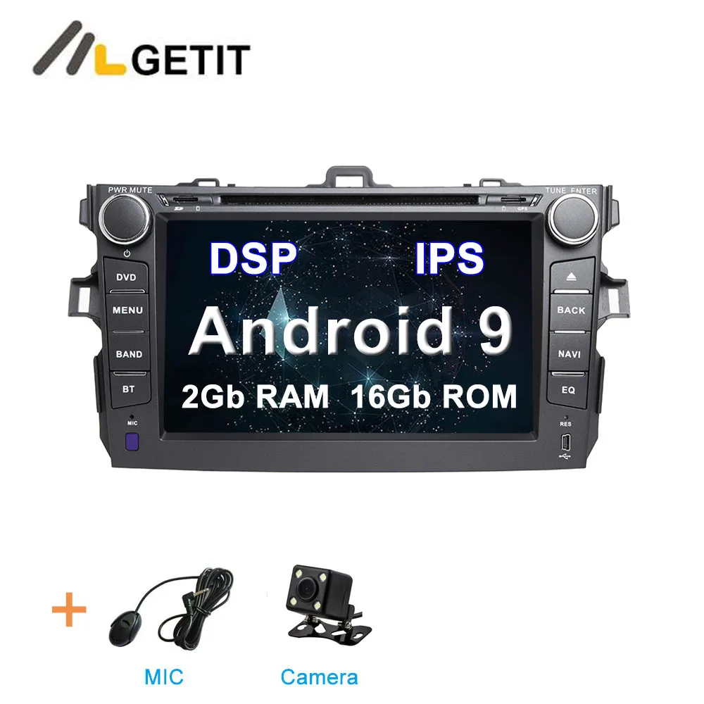 DSP ips 64G Автомобильный DVD стерео Мультимедиа Радио gps Android 10 для Toyota Corolla 2006-2011 - Цвет: DSP 2G CAMERA