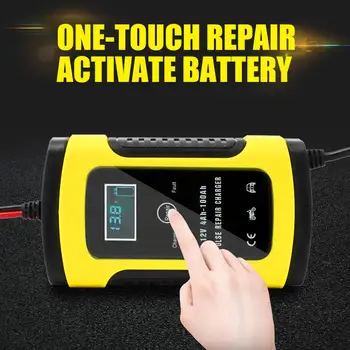 

12V 5A Pulse Repair Charger with LCD Display Motorcycle Battery Charger AGM Deep Cycle GEL Lead-Acid Charger Car Battery Charger