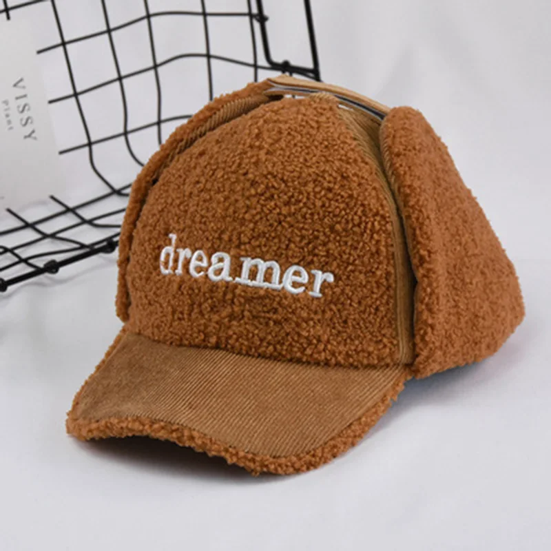 Детская кепка dreamer в стиле хип-хоп, бейсбольная кепка, Вельветовая детская теплая зимняя бейсболки эластичные для мальчиков и девочек, шапка s для детей 2-8 лет - Цвет: Коричневый
