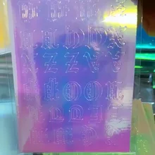 14 шт./комплект эффект Holo римские буквы алфавита ногтей наклейки для ногтей украшение блестящая лазерная наклейка с пламенем