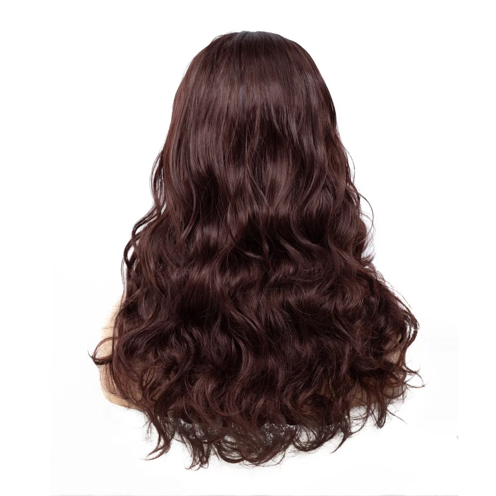 

LIHUI Dark brown long curly hair wig Americans Synthetic Wigs Wavy wigs Tailored for Attractive Women Party Stage play Noble