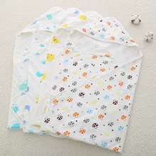 Новое Стильное детское тонкое одеяло с капюшоном из чистого хлопка с шестью слоями, детское дышащее обертывающее одеяло, детское пеленание ребенка