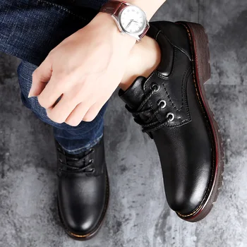 

big szie 47 Genuine Leather Shoes Men outdoor Flats Fashion Men's Casual Shoes breathable Brand Man Comfortable Lace up shoes j3