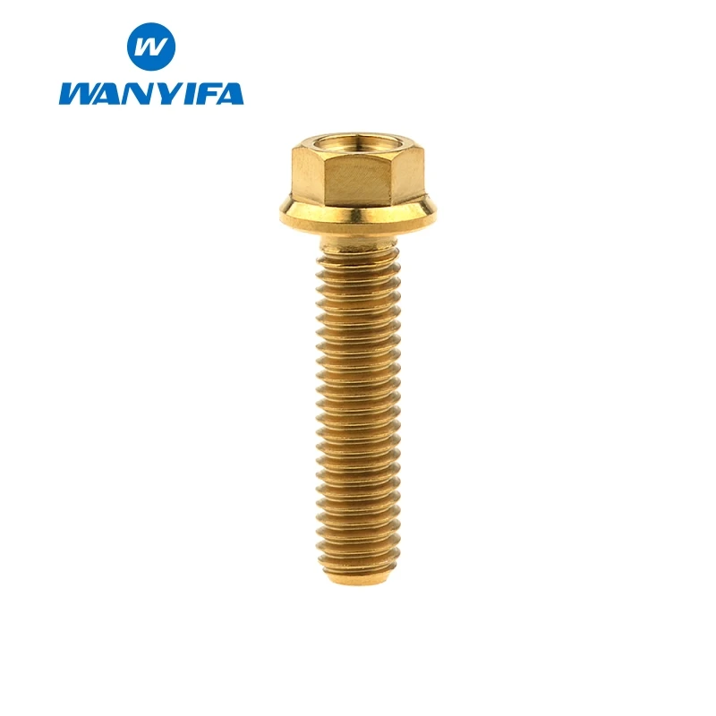 Титановый "Wanyifa" Ti велосипед Велоспорт шурупы болт M6x10 15 20 25 30 35, 40 45 50 55 60 65 мм болты с шестигранной головкой фланец крепления