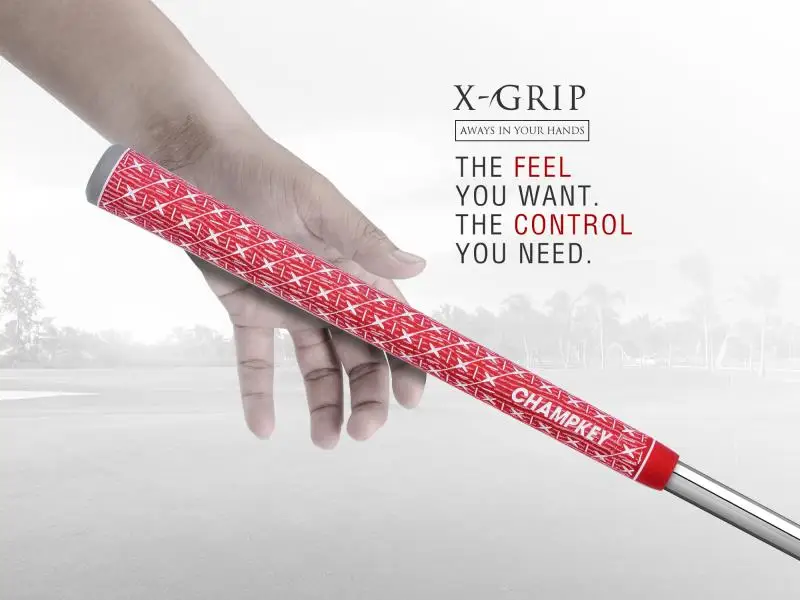 New 13PCS/Set Champkey Full Cord Red X Golf Grips Standard and Midsize- Super Stability Golf Club Grips Free Shipping