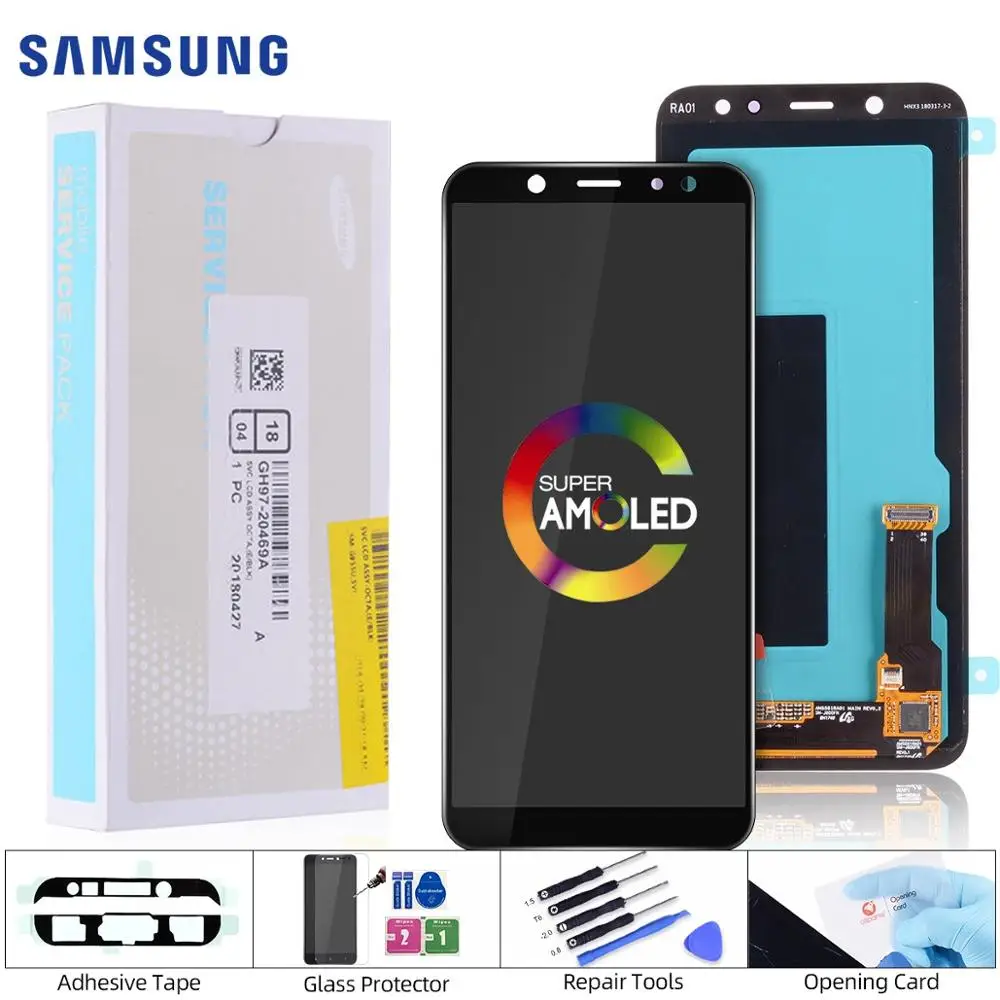 

AMOLED Display For Samsung Galaxy A6 LCD Display Touch Screen Digitizer For Samsung Galaxy A6 Display A6 2018 A600F A600FN A600A