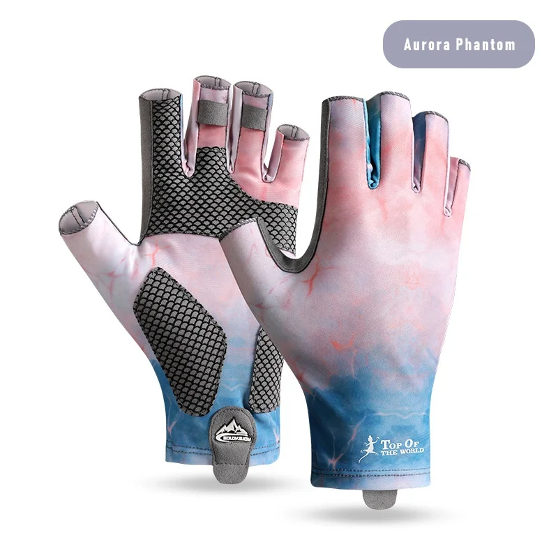 Outdoor SPF50 Fishing Gloves Hands Protection Gloves Ice Silk Breathable Sportswear