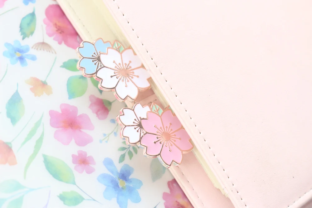 cute creative metal flower for supplies office decorative paper stationery student bookmark books clips school