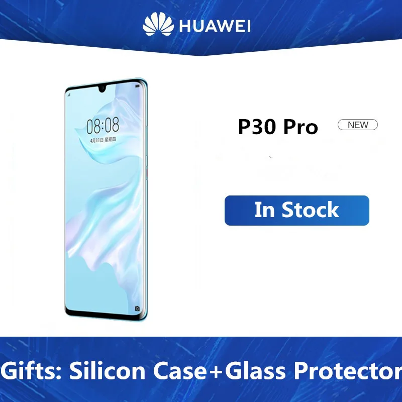 DHL, быстрая, HuaWei P30 Pro, мобильный телефон Kirin 980, Android 9,1, 6,47 дюймов, 2340X1080, 8 Гб ram, 512 ГБ rom, МП, NFC, отпечаток пальца, QI