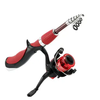 

2Pcs 1.4m Fishing Rod and Reel Set Casting Fishing Rods Carbon Ultra Light Rod with Mini Spinning Reels Fishing Tackle Set